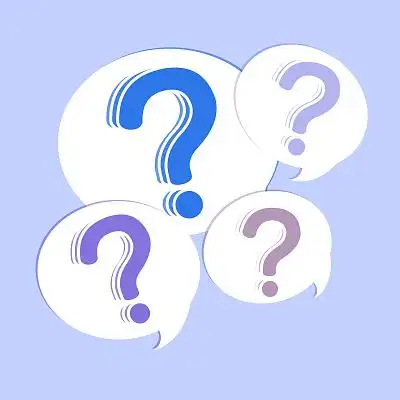 对话框手绘蓝色问号问号疑问