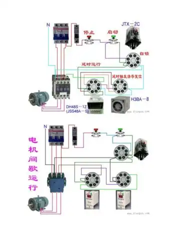 三相异步电动机延时启动实物接线图 .doc