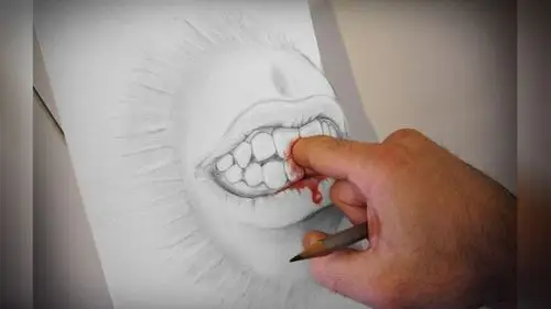 铅笔画立体艺术以假乱真