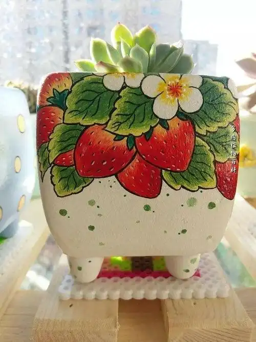 三原色少儿美术手绘多肉花盆亲子diy-在线订票-互动吧