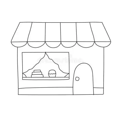 关于商店的简笔画