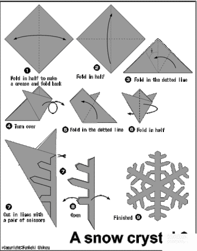 团花的做法教你怎么剪窗花精美六瓣剪纸雪花步骤图解教程六瓣雪花怎么