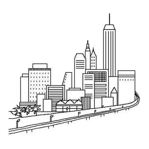 城市的简笔画未来城市的简笔画