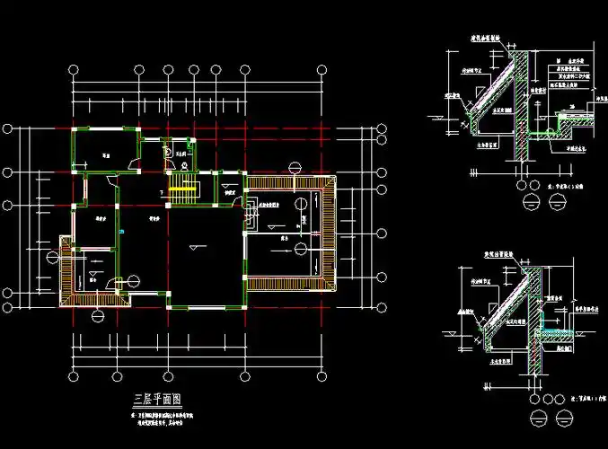 分享| 北美风情小别墅设计cad建筑施工图