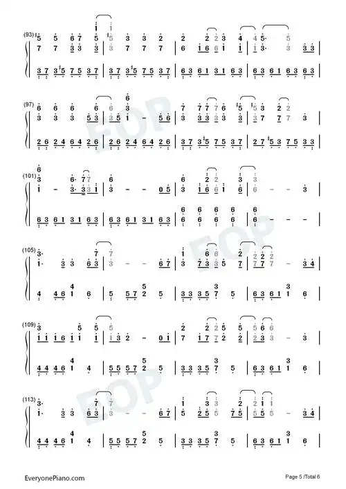 千灯愿-天官赐福花怜同人双手简谱预览5