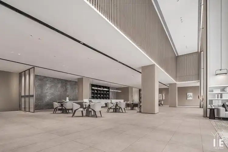 一个售楼部内部空间表现