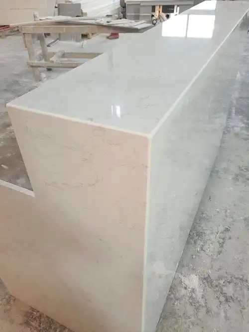 深圳白色石英石纹路花纹酒店餐厅奶茶店吧台简约中式餐厅台面