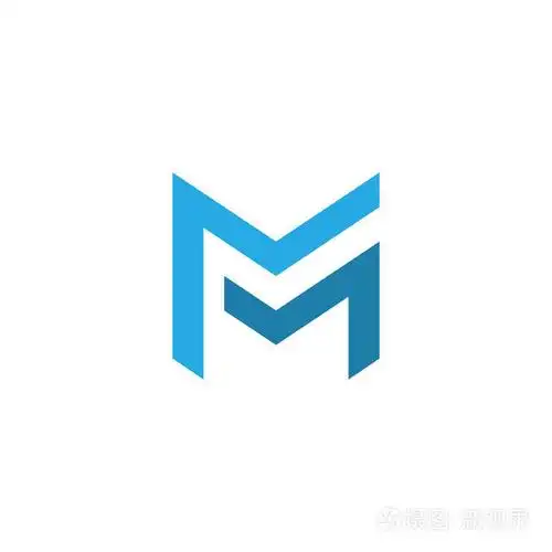 双字母m创意符号矢量设计.