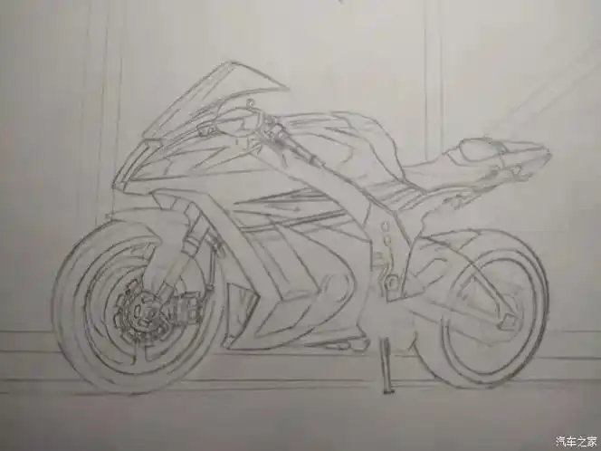 素描 #手绘 #机车 #画车 画机车的我 要慢慢画好哦   - 抖音