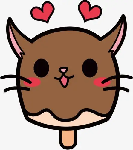 可爱卡通夏日巧克力草莓棒冰冰淇凌像素画装饰免抠元素