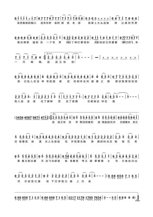 沙漠骆驼_简谱_17吉他网