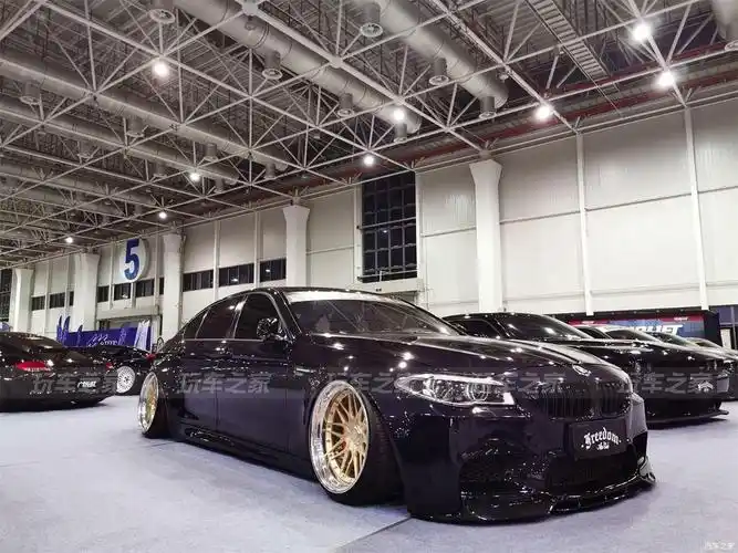 辽宁车友改装宝马5系商务车化身气动宽体黑武士