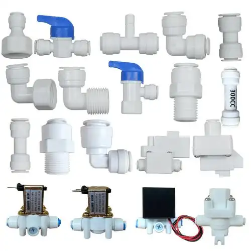 净水器配件八达无卡接头二分变3分转换2变三废水电磁阀高低压开关