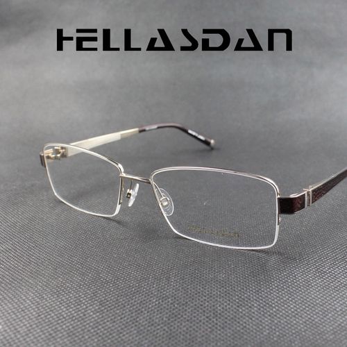 正品德国hellasdan华尔诗丹眼镜框 男款纯钛半框近视眼镜架9701
