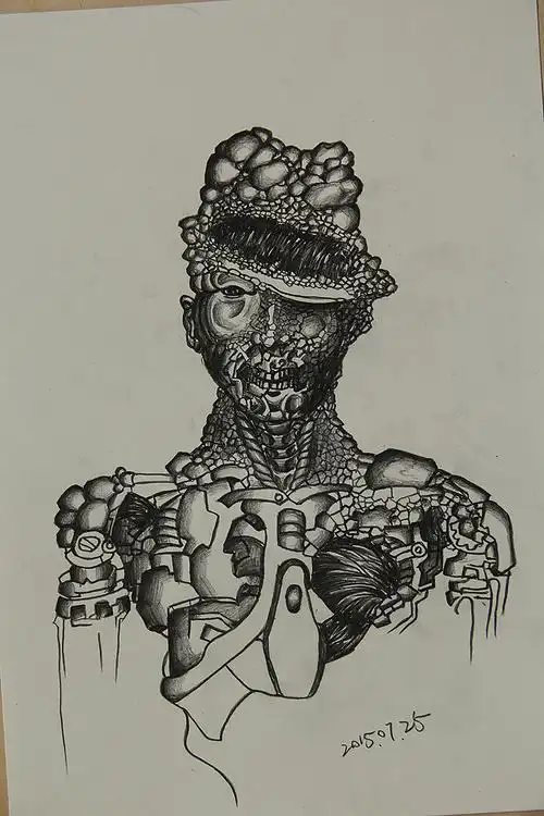 15年画的一组手绘插画《未来科技》|插画|创作习作|估弟蒙 - 原创作品