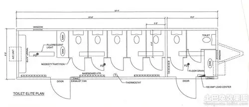 公共卫生间平面图集