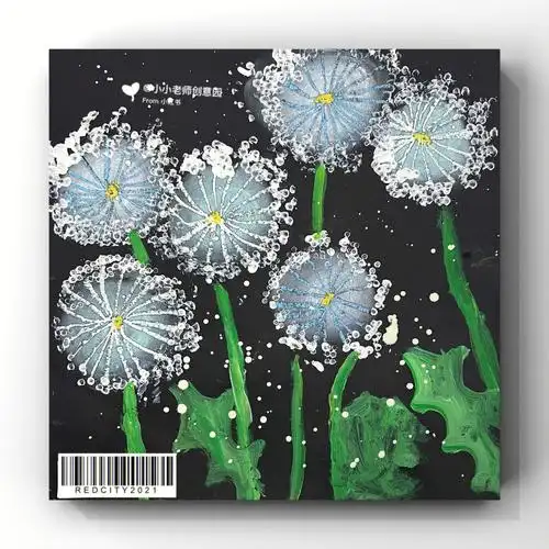 5岁蒲公英创意美术水粉