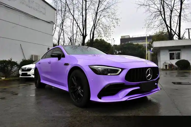 奔驰gt改色薰衣草紫,有钱人最会玩浪漫!_手机搜狐网