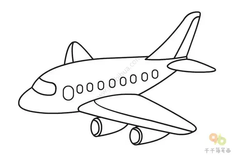 飞机简笔画轻松画
