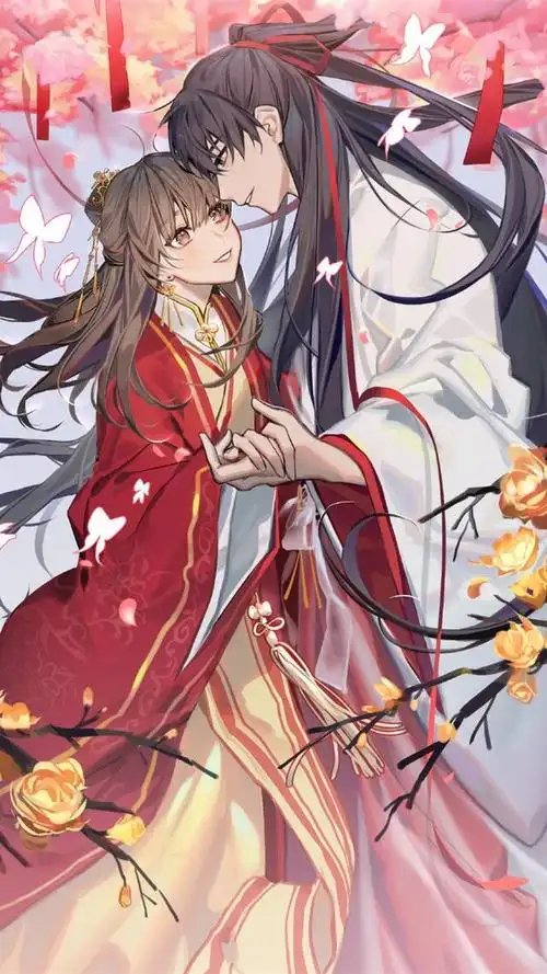 恋与制作人,古风婚礼插画,烛影良宵羡煞旁人