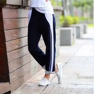 棉质深圳校服裤男女运动长裤女款小学初中学生学院风高中直筒校裤