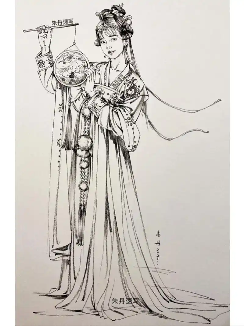 上次发了几张古风的速写 好像比手绘头像和萌娃更受欢迎 今天继续来一