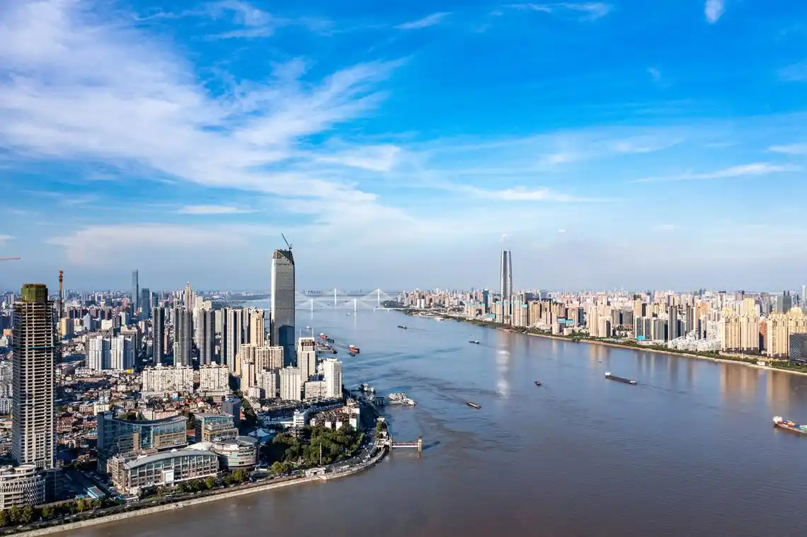 航拍武汉集家嘴