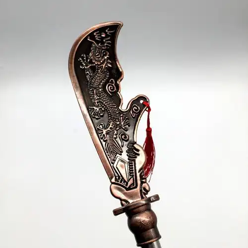 旅游景点热卖工艺品 青龙偃月刀未开刃武器模型 关公大刀道具批发