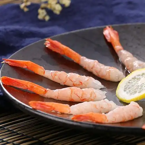 甜虾尝鲜生冷冷冻北极刺身30条去头海鲜水产虾仁