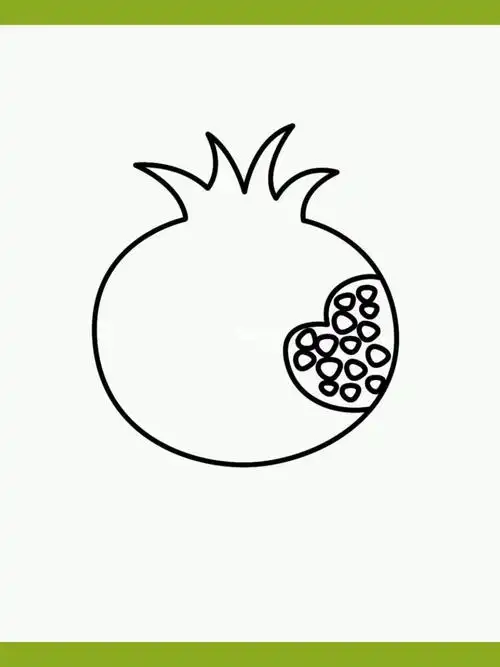 用w和3画石榴很简单