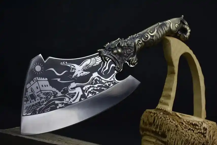 霸气砍骨刀手感分量十足背厚有实力剁骨轻松一刀到底