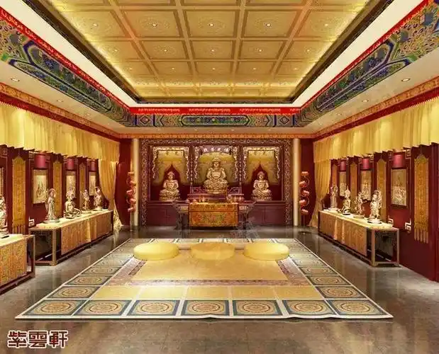 中式佛堂装修------惠能·《菩提偈》菩提只向心觅,何劳向外求玄?