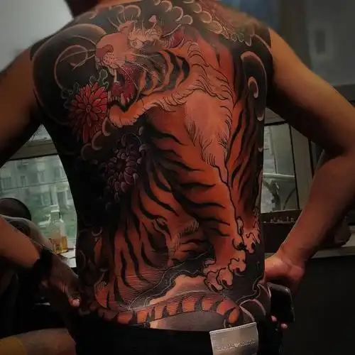 上山虎老传统彩色上山虎_纹身吧社区 - 纹身大咖