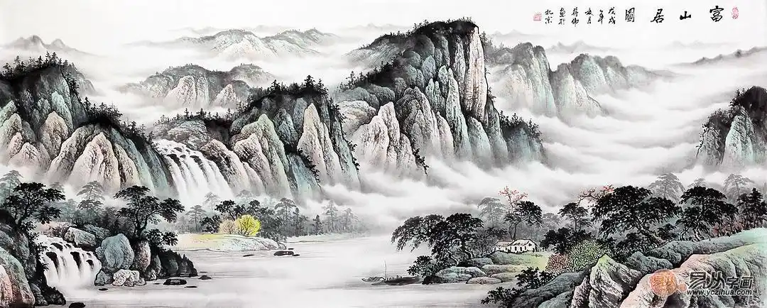 室内设计风格:装饰画山水画的搭配,时尚简约