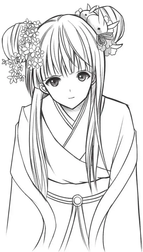 古风漫画人物线稿百度图片搜索 儿童简画日本动漫人物的简笔画百度