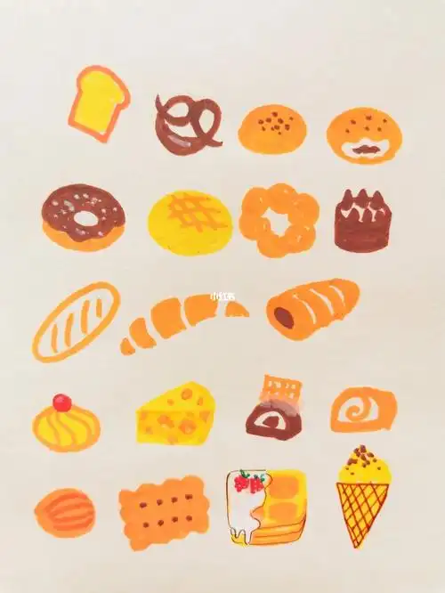 甜品简笔画