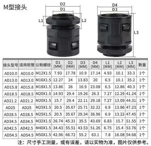 宗意zycn 塑料波纹管接头 软管接头 环保型直插式 波纹管快速接头