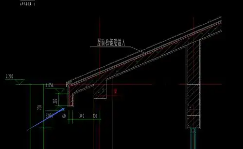 这种檐口怎么处理它跟屋面板是一起画还是分开钢筋怎么布置求老师指点