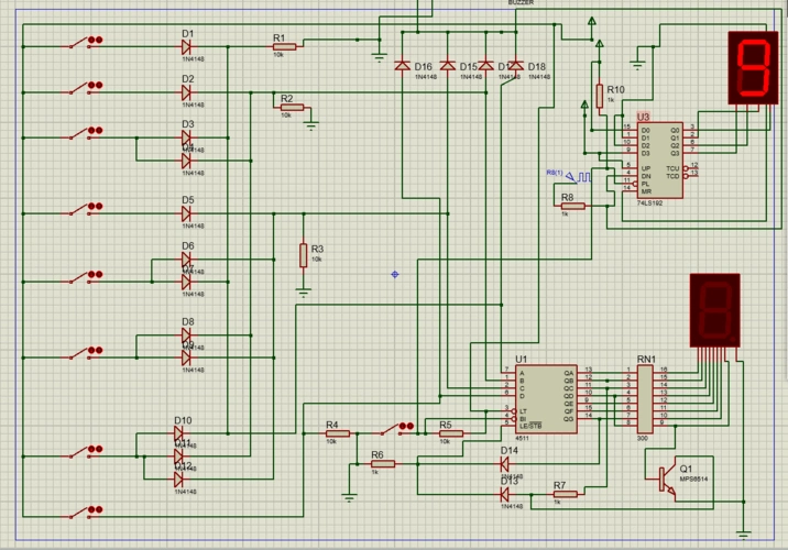 基于cd4511和74ls192的八路抢答器的电路设计