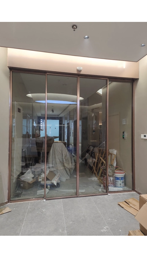 办公楼自动门感应门酒店商场大门极窄有框门设计制作安装售后