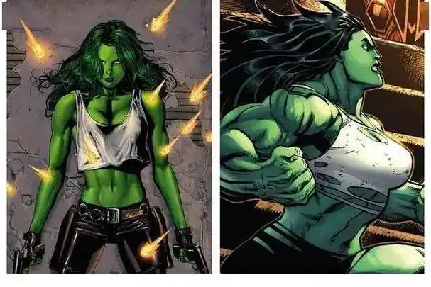 女版绿巨人身材曝光,网友:就是馋她身子,绿色更健康!_动作_右腿_肌肉