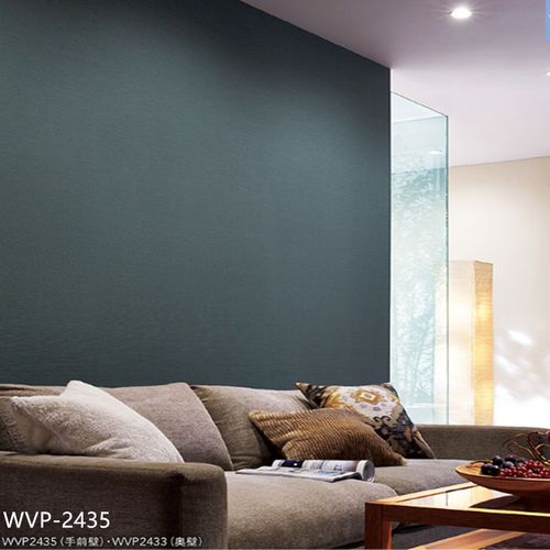 日本原装进口墙纸灰蓝色织物墙纸素色简约沙发背景墙客厅wvp2435