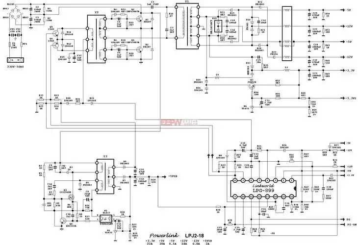 lpg899电脑开关电源电路图纸