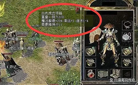 热血传奇:五根加道术极品的白色虎齿项链,哪根排第一难以抉择