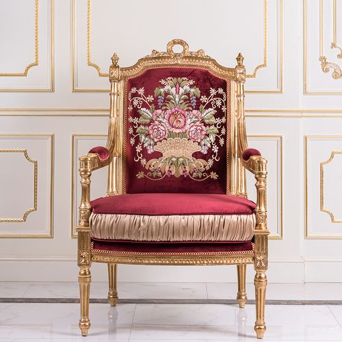 欧界欧式休闲椅布艺王妃椅餐厅餐椅高端布艺宫廷新古典家具别墅家具