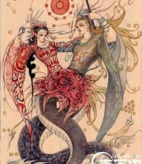 伏羲和女娲故事的手抄报童话故事的手抄报