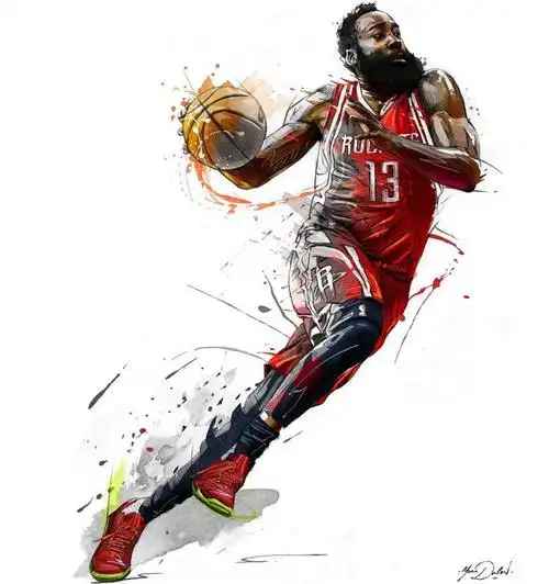 浓墨重彩的nba球星漫画哈登