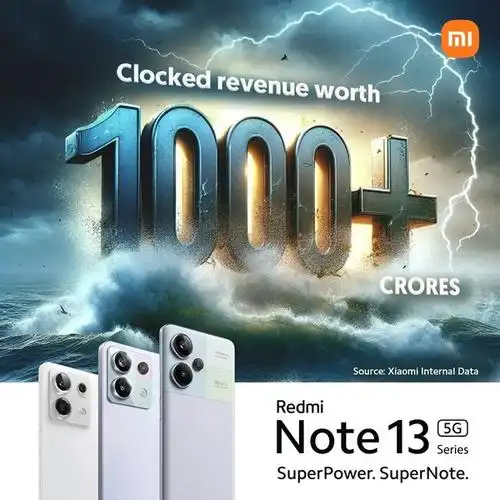 小米印度官方公布海报redmi note 13 5g系列拥有最高1.
