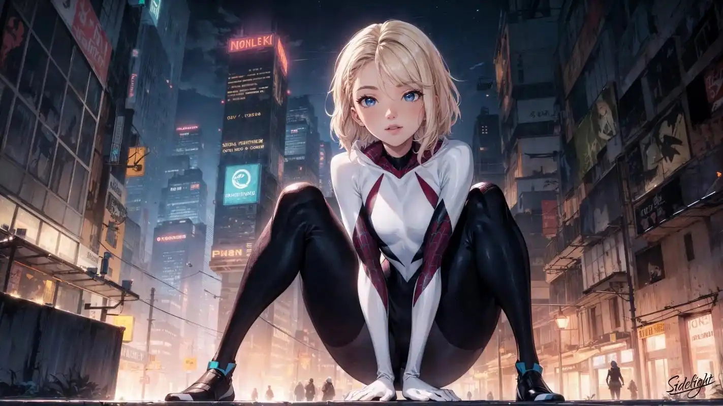 4k高清壁纸|16:9横屏|蜘蛛侠格温 最近想做点不一样的,左想右想先试试