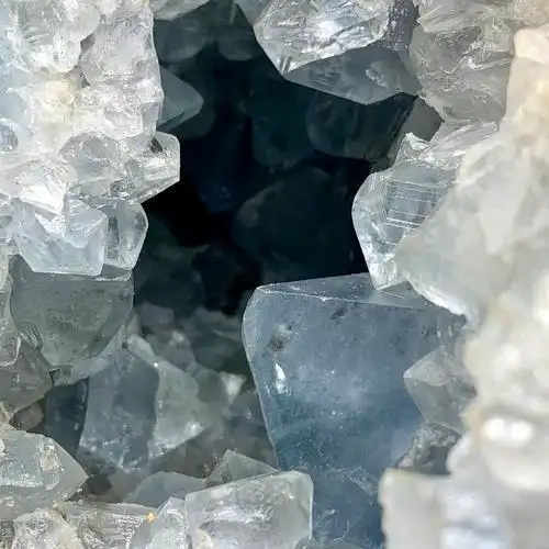 天青石天然蓝色矿石矿物晶体教学标本原石奇石摆件